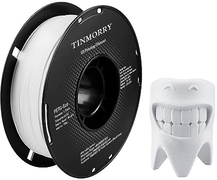 10 Rollen PETG-Eco Filament 1.75mm, TINMORRY PETG-Eco 3D-Druck Filament für FDM 3D-Drucker, 10 KG, Weiß