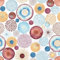 SOEWIOU Cartoon Circle Red Orange Wallpaper Abstract Art Texture Watercolor Peel and Stick Wallpaper,44.5×300cm Waterproof Self Adhesive Vinyl Wall Paper for Bedroom Livinroom Cabinet Bathroom