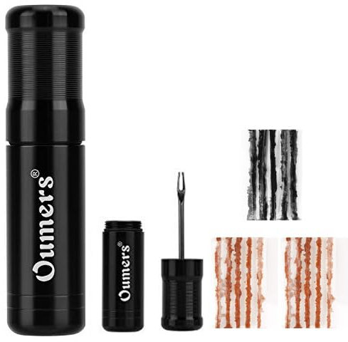 Oumers Tubeless-Reparaturset für Fahrradreifen, Fahrradreifen-Reparaturwerkzeug für Reifenpannen, unverzichtbares Fahrrad-Reparaturwerkzeug für schlauchlose Reifen mit 15 Streifen