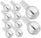 OHPHCALL 10pcs Nail Art Bottles Brush Caps Small Gel Polish Bottles Empty Nail Polish Storage for Travel Diy Kit