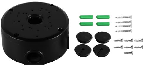 Laroal Kamera-Anschlussdose, Tiefe Basis, Schwarze Kamera-Anschlussdose, wasserdicht, versteckte Kabelanschlussdose, universell