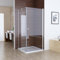 MIQU Duschkabine 75 x 80 x 185 cm Eckeinstieg Schwingtür Duschabtrennung, 75 Schwenkbar Duschtür mit 80 Seitenwand ESG Glas Duschwand, Pendeltür Komplett Dusche ohne Duwchwanne