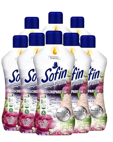 Sofin Wäscheparfüm flüssig Sweet Dreams 300ml im 8er Set - Ohne Weichspüler, Für alle Textilien geeignet, Frischer & langanhaltender Wäscheduft für 20 Waschgänge