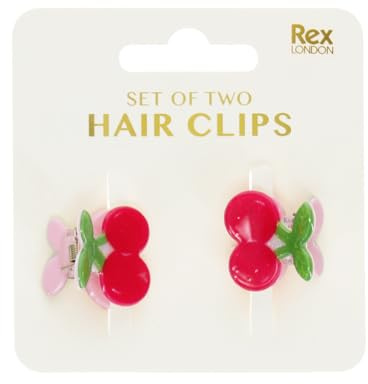 Mini hair claw clips (set of 2) - Cherries