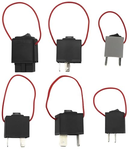 MospdyGear 6PCS 9038A Fuel Pump Relay Bypass Master Switch Kit with Amp Loop, Replacement for 12V DC Motors