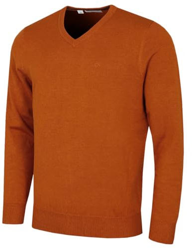 Calvin Klein Mens 2026 V-Neck Soft Cotton Easy Care Golf Sweater