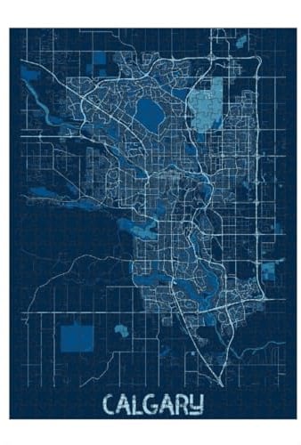 artboxONE-Puzzle L (500 Teile) Städte/Weitere City Map Calgary Kanada - Puzzle Calgary Calgary Canada Calgary City