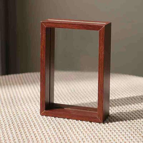 Schwebender Glas-Bilderrahmen für Poster, A4, mehrfarbig, 13 x 13 cm, Braun, stilvolle Heimdekoration für Erinnerungen