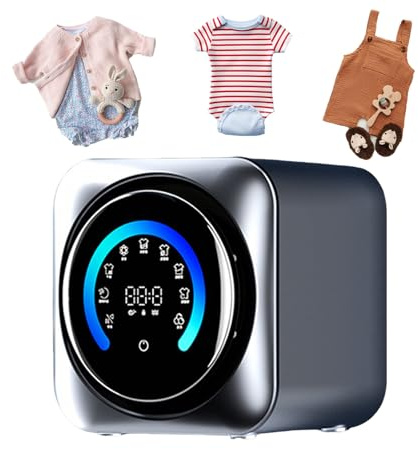 FRANREADER Mini Machine à Laver Mural Autonome | Fonction Lavage et Séchage 2-en-1, pour sous-vêtements et Articles Délicats au Quotidien Desktop