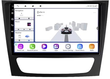 Radio de Pantalla táctil para Mercedes Benz Clase E Clase E W211 CLS 2002-2010 Android 15 9 Zoll Reproductor Multimedia WiFi GPS FM Am For, 4core2+64G