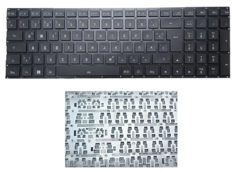 RTDPART Laptop-Tastatur ohne Hintergrundbeleuchtung für Gigabyte für AORUS 7 (2023), Deutsch, GR, Schwarz, Neu
