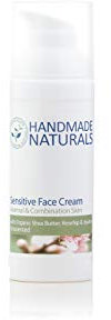 Handmade Naturals Sensitive Face Cream with Organic Shea Butter, Rosehip, Jojoba & Peach Kernel, 50 ml