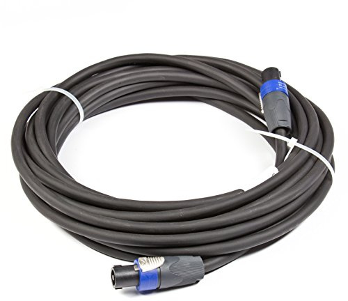 Lautsprecherkabel 10m, 4x 2,5mm², flexibles Kabel, Speaker Twist Stecker, hervorragende Signaleigenschaften, schwarz, Made in Germany, ideal für professionelle Anwendungen