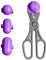 La Croquetera Color Morado Multiuso con 4 moldes Intercambiables para masas-para croquetas, albóndigas, Bolas, sushi-100% español : Patentado y Fabricado en España, 1 utensilio