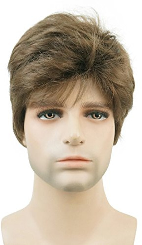 lydell Herren Perücke kurz, gerade mit synthetischen volle Perücken