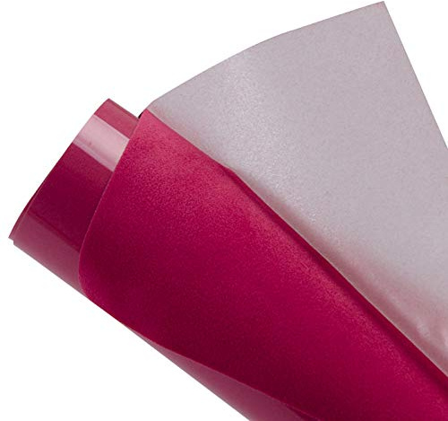 HOHOFILM Pink Flock Heat Transfer Vinyl Flocked HTV Vinyl Sheets 50cmx30cm Iron on for Tshirt Garment