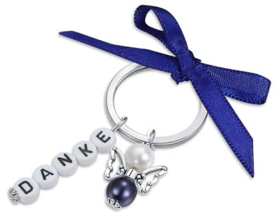 15 Schlüsselanhänger + Organza Beutel Gastgeschenke Hochzeit Taufe Weihnachten Geburtstag Kommunion Konfirmation Geschenk für Gäste Anhänger Danke kleines Dankeschön