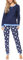 Merry Style Damen Lang Zweiteiliger Schlafanzug aus Baumwolle Pyjama Set Winter MS10-168 (Dunkelblau Bär-2, XL)