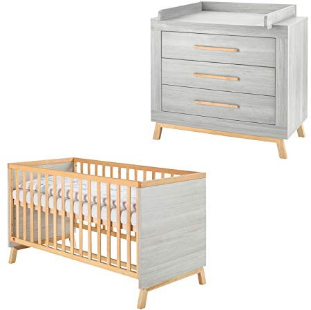 Schardt Kinderzimmer Set 3-teilig Miami Grey Bett, Kommode & Umbauseiten | 10 803 77 03