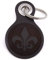 Samunshi® Fleur de Lis Schlüsselanhänger Leder Gravur Motiv für Männer und Frauen Individuell Schlüssel Anhänger Geschenk 8x4,8cm dunkel braun/graviert
