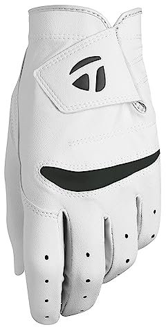 TaylorMade Stratus Golfhandschuh für Herren, weich, Weiß, Größe M