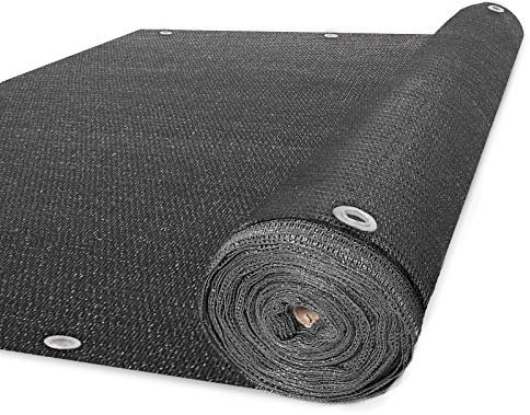 Floordirekt Balkon Sichtschutz ohne Bohren wetterfeste Balkonverkleidung Inkl. Befestigungsschnur, robuste Balkonabdeckung, Balkonbespannung 90x500cm (Grau)