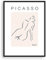 WTEVMAIY Picasso Strichzeichnung Abstrakte Frau Wand Bilder Pablo Picasso Gemäldewerk Wand Bilder Frau Silhouette Schwarz Minimalistisch Weiblicher Kunstdruck Matisse Dekor Rahmenlos 30×40cm