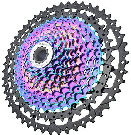 VG SPORTS 8/9/10/11/12 Geschwindigkeit Ultraleichte Fahrradkassette für Mountainbike 11-40T/11-42T/11-46T/11-50T/11-91T MTB Kassette leichte Aluminiumhalterung Kassette