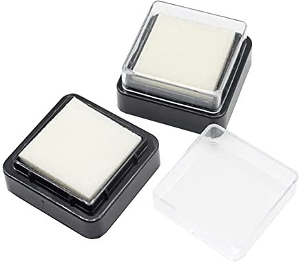 FSSTUD 12 Stück trockene Schaumstoff-Tintenkissen ohne Tinte Stempelkissen blanko Stempelkissen weiß ungefärbt Stempelkissen für DIY Stempelkissen