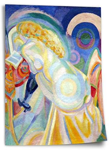 Printistico Poster Robert Delaunay - Nakct auf der Toilette Kunstdruck ohne Rahmen, Wandbild - A4, A3, A2, A1, A0, XXL - Wohnzimmer, Schlafzimmer, Küche, Deko