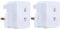 White Shaver / Toothbrush Adaptor Plug | Realus 2PK Heavy-Duty 2 Pin to 3 Pin Socket 1A Fuse European to UK Electric Bathroom Adapter | Travel Accessory for Water Flosser Toothbrushes Razor & Epilator