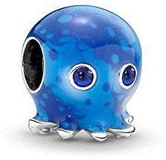 Lkwidi Charme Ocean Bubbles & Waves Octopus Charms-Anhänger 925 Sterling Silber Charm Bead Pendant für Europäische Armbänder und Halsketten