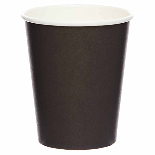 Amscan 9915403-216-66 - Charcoal Black Eco-Friendly Recyclable Paper Party Cups - 8 Pack Age 3+