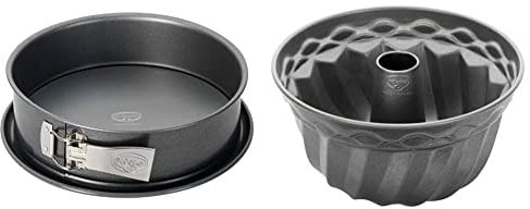 Dr. Oetker 2607 Oetker Springform Ø 28 cm, auslaufsichere Kuchenform & 2604 Gugelhupfform Ø 24 cm, Backform für Gugelhupf, runde Bundform aus Stahl mit keramisch verstärkter Antihaft-Beschichtung