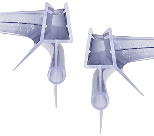 WITEN&NOCK Guarnizioni per doccia curve, 2 x 60 cm, per doccia circolare, guarnizione di ricambio con tubo rotondo e labbro di tenuta allungato per cabina doccia, deflettore d'acqua 5-6 mm