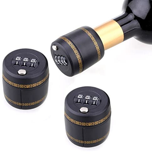2pcs Wine Password Lock Lock Whiskey Stopper Bottle Lock for Wine Whiskey