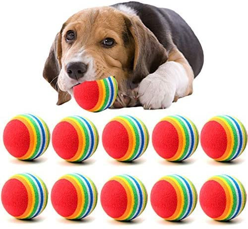 Generic 10 Stück Mini-Dog-Tennisbälle für kleine Hunde, Hundespielzeug, Hundeball, Outdoor & Indoor, Sport & Tiere, EVA, Medium, Unparfümiert, Welpen & Junge Hunde