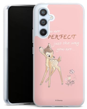 Silikon Hülle kompatibel mit Samsung Galaxy A 54 5G Case transparent Handyhülle Bambi Disney Offizielles Lizenzprodukt