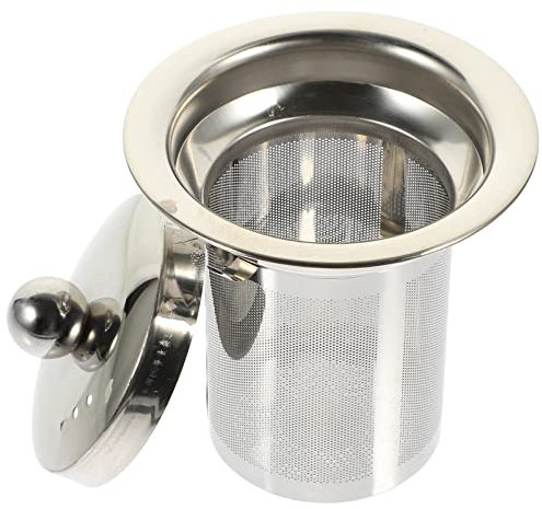 Cabilock Glass Teapot with Strainer & Mesh Filter - Bulk Tea Infusers, Stainless Steel with Cover