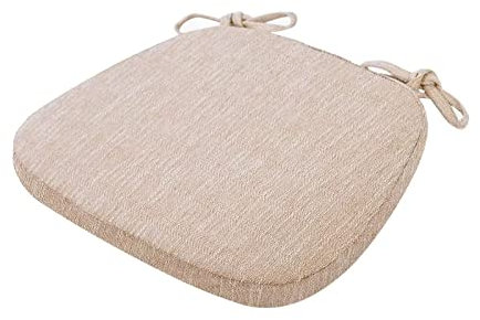 Yadlan Cojines Sillas Comedor Pack 4, Cojines para Sillas De Cocina Antimanchas, ExtraíBle Funda De AlgodóN con Cremallera Almohadillas para Sillas Schiuma Di Memoria Anti-DeformacióN Beige