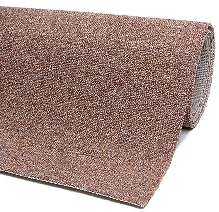 andiamo Teppichboden Henry - pflegeleicht und einfach zu verlegen - Auslegware Teppichboden - Meterware Bodenbelag in Schlingenstruktur mit Trittschalldämmung 200 x 350 cm Cognac