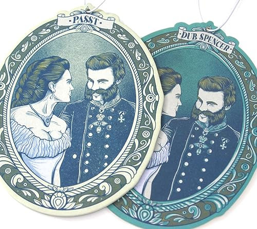 2x lustiger Auto Duftbaum Sissi Kaisering von Österreich & Franz | königlicher Duft fürs Auto | Austria Lufterfrischer Autoduft Duftspender