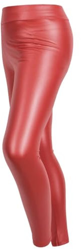 KMISSO Kinder Mädchen Kunstleder Leggings 30524 Rot 104