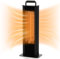TANGZON 1200W Patio Heater, Portable Electric Warmer Double-Sided Heating, Tip-Over & Overheat Protection, Portable IP65 Waterproof Freestanding Tower Heater for Indoor and Outdoor Use