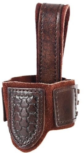 Ulfberth | Trinkhornhalter aus Leder für 0,5l bis 0,6l Trinkhörner | Gürtelhalter für Trinkhörner |Gürtel Horn Halter | Mittelalter Wikinger LARP