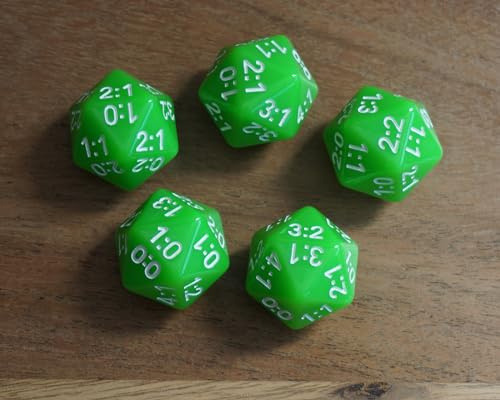 Tippwürfel Fußballergebniswürfel 5er Set (hellgrün)