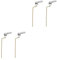 jojofuny 4 Pcs Wrench Front Mount with Nut Lock Toilet Flush Tank Flush Lever Accessories Single Push Flushing Finish Toilet Handle Toilet Repair Kit Inlet Valve Travel Sanitary Ware Abs