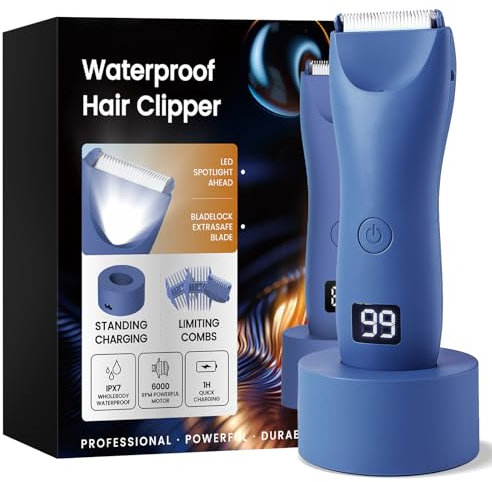 Brigin 2025 Upgrade Electric Razor for Men,Trimmer for Men – Waterproof Ball & Groin Shaver with Liquid Silicone Grip, Manscaped-Style Body Groomer for Wet/Dry Use