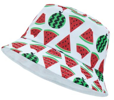 Lunukopi Fischerhüte Wassermelone Bucket Hat Unisex Sonnenhüte Für Faltbar Fischerhut