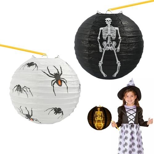 Halloween Laterne,Halloween Papier Laternen,Halloween Lantern Aufhängen,Halloween Faltbare Papierlaternen,für Sankt Martin Party ,Halloween Party Dekoration(C)